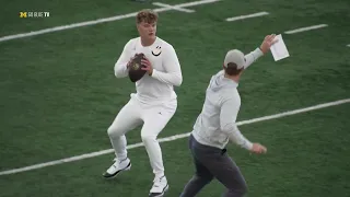 Watch: JJ McCarthy on-field work at Michigan's 2024 Pro Day