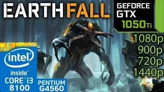 EarthFall 1.0 - GTX 1050 ti - i3 8100 - G4560 - 1080p - 900p - 720p - 1440p - Benchmark