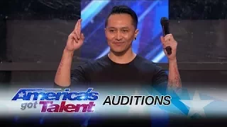 Demian Aditya Doing The Extreme Show On 2017 America's Got Talent Auditions