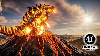 Volcano Godzilla - Unreal Engine 5