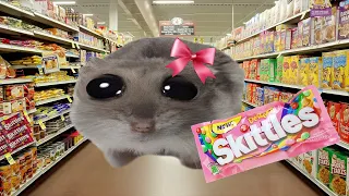 Skittles meme Sad Hamster