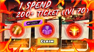 BlockmanGo: Anime All Star || SPENDING 200+ TICKET (LVL 70) and i got...? ||😱