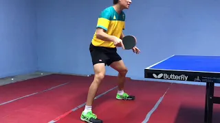 Backhand topspin tutorial against backspin