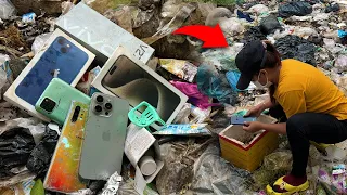 i Found Abandoned iPhone 15 Pro Max And More Phones in the Garbage Dump