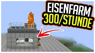 Kompakt Eisenfarm in Minecraft 1.18 | 300 Eisen/Stunde | Bedrock in der Beschreibung