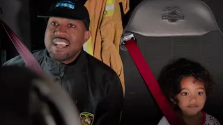 Kanye takes his kids to school in A FIRETRUCK, because he can. THE KARDASHIANS (EP 7)