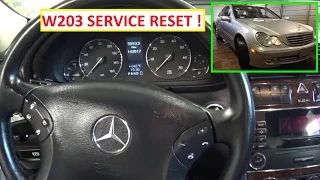 Mercedes W203 Service Reset.  Service A Reset C180 C200 C220 C230 C240 C270 C280 C350