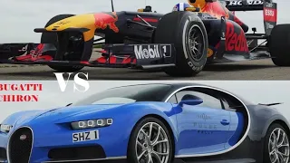 F1 Vs Bugatti chiron | Oo na na song |  thrilling car race