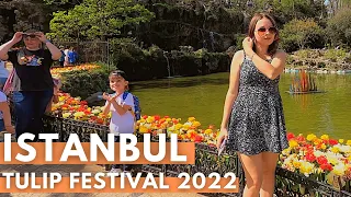 Istanbul Turkey 2022 | Tulip Festival(Lale Festival) Emirgan Park walking tour |4K UHD60FPS|24 April