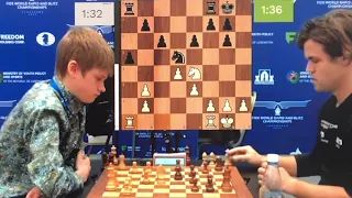 Volodar Murzin 2631 ; Magnus Carlsen 2830.World Blitz Chess Championship.