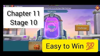 Vergeway Chapter 11 Stage 10 | Lords Mobile | MG TRAP