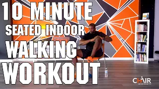 10 Minute Seated Indoor Walking Workout For Fat Loss | Dumbbells