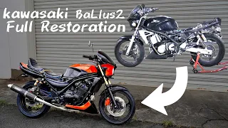 Full restoration of a stolen and tattered kawasaki motorcycle