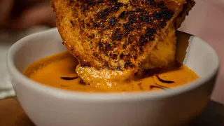 Roasted Tomato Soup With Almsot Perfect Grilled Cheese :: for the soul and tasty