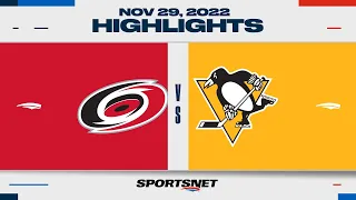 NHL Highlights | Hurricanes vs. Penguins - November 29, 2022