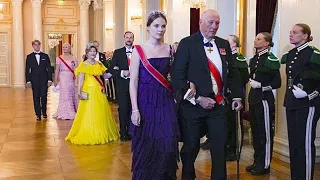 The European royals joined Princess ingrid of Norway for a gala dinner at Oslo Royal Palace.