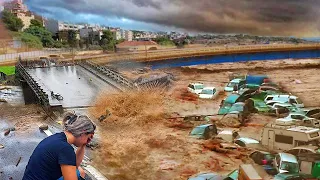 The doomsday storm has hit Spain! Streams of water devastate Tarragona!