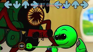 [SWAP] FNF Geometry Dash 2.2 vs Thomas Railway Showdown Sings Sliced Pibby | Fire In The Hole