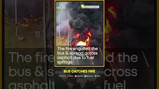 Passengers run for their lives after bus catches fire in Argentina