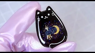 Galaxy Cat Pins (Printable Shrink Plastic & Resin)