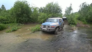 Toyota FJ Cruiser, Toyota Hilux, Mitsubishi Pajero, Уаз 469 дорога на Антроп OffRoad