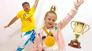 Nastya participates in a dance competition