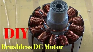 DIY Brushless DC motor (6 poles stator and 4 poles rotor).