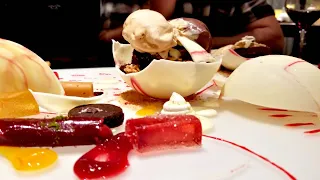 Carnival Panorama Art at Your Table Dessert Experience at Fahrenheit 555 Steakhouse Review