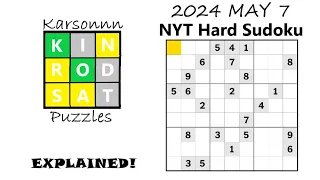 2024 MAY 7 - NYT Hard Sudoku Solve