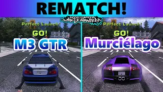 The Rematch! M3 GTR VS Murcielago! NFS MW Drag Race Improvised (Junkman Performance  Parts)