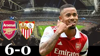 Arsenal vs Sevilla: Game highlights and Goals (6-0) - Gabriel Jesus's Hatrick