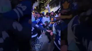 Toronto Fans React To Game 6 Winning Goal. #hockey #playoffs #torontomapleleafs #THEYDIDIT