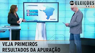 Vejo os primeiros resultados da apuração das urnas no Norte e Centro-Oeste