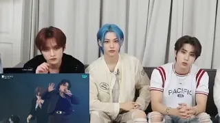 Straykids reaction (Run BTS) @ BTS "Yet to come"  in Bussan.