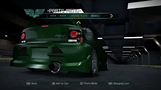 Need for Speed: Carbon Dodge Neon Coupe Extended Customization  Showcase with UG1 Garage