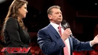 Raw - Stephanie McMahon and Mr. McMahon announce Triple H will not compete: Raw, June 3, 2013