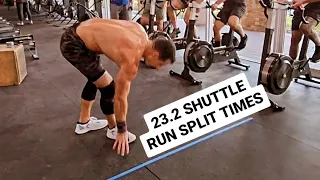 My 23.2 SHUTTLE RUN Split Times...