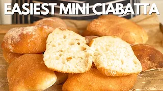 Cheap and Easy No Knead Homemade Mini Ciabatta Bread
