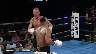 The end for Sergei Kovalev as he gets stopped by Alvarez