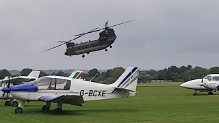 Chinook Helicopter Taking Off At Headcorn Aerodrome