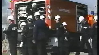 Feuer in Hamburg Hohe Schaar bei der Shell AG 1989