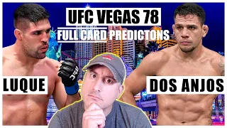 UFC Vegas 78: Luque vs. Dos Anjos FULL CARD Predictions and Bets