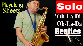 *Ob-La-Di Ob-La-Da* (Beatles) Saxophon Solo Tenor und Alto Sax Backingtrack/Play along Noten sheet