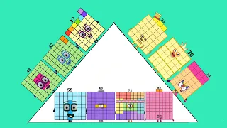 Numberblocks 27 add 1 to 10 and 11 to 20 in Pyramid Movement and generate 28 to 182 in 2 stage