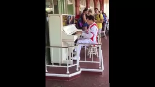 Casey's Corner Pianist in Magic Kingdom