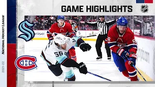 Kraken @ Canadiens 3/12 | NHL Highlights 2022