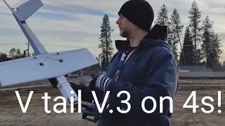 V tail v.3 first flight in 4s!!