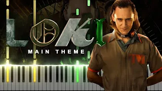 "TVA" - Loki's Main Theme / End Credits Theme - [Loki TV Series] (Synthesia Piano Tutorial)+SHEETS