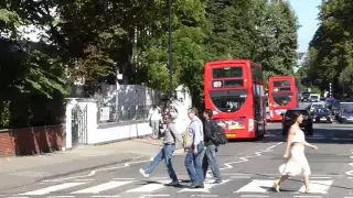 Tourists at the Abbey Road crossing, London