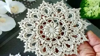 МАЛЕНЬКАЯ салфетка КРЮЧКОМ / small crochet doily (1-4 ряд)